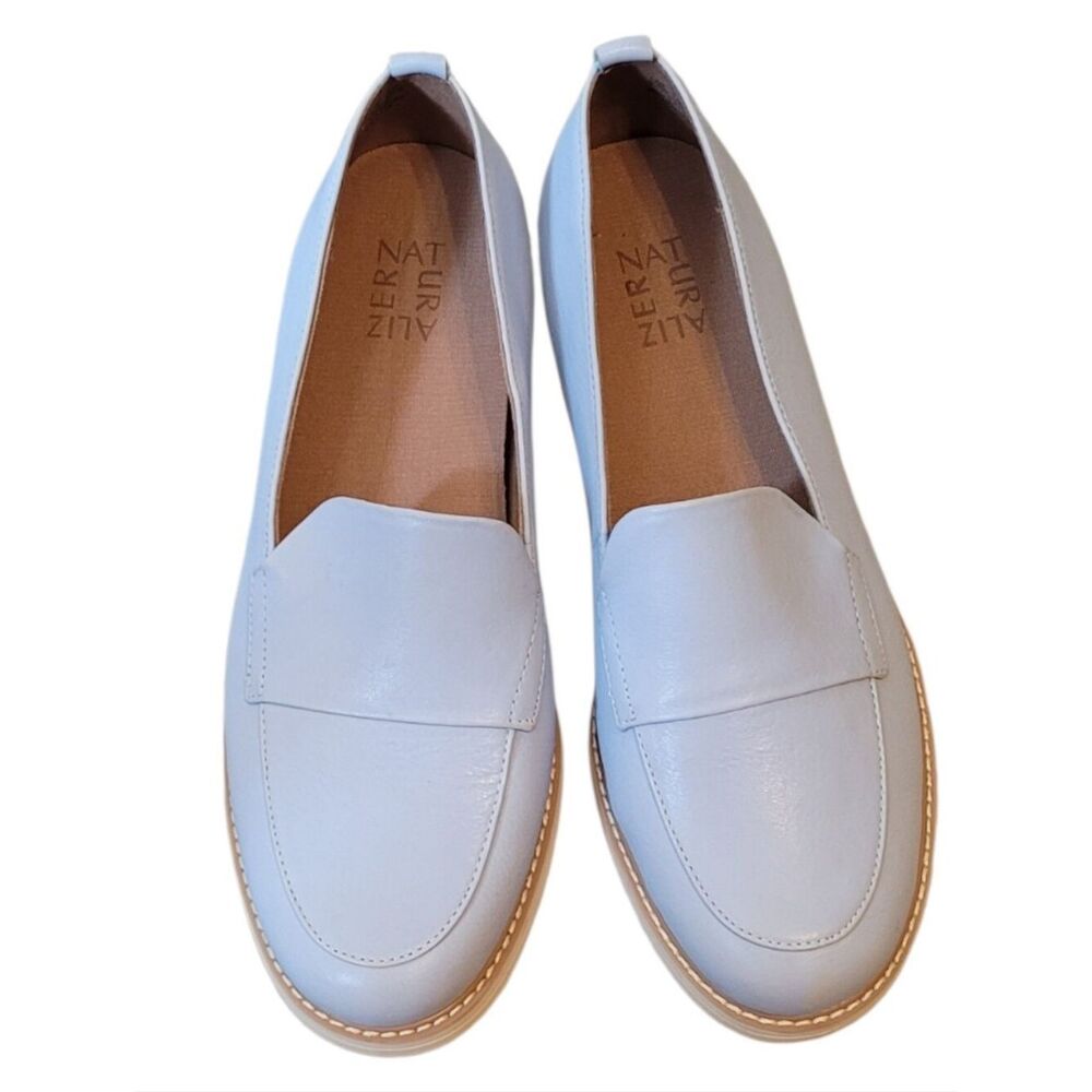 Naturalizer Taylin Light Blue Leather Slip-On Loafers Size US 9.5W